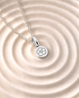 Silver Birth Flower Necklace | Enero (Clavel)