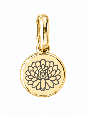 Gold Birth Flower Necklace | Noviembre (Crisantemo)