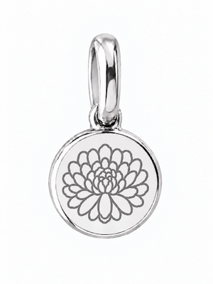 Silver Birth Flower Necklace | Noviembre (Crisantemo)