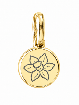 Gold Birth Flower Necklace | Diciembre (Narciso)