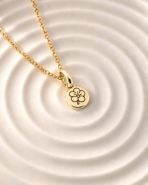 Gold Birth Flower Necklace | Septiembre (Campanilla)