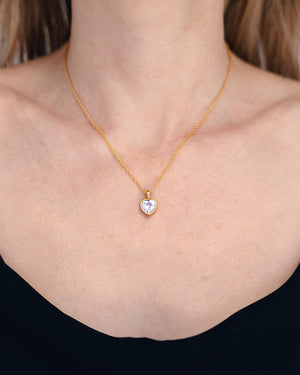 Crystal Heart Necklace - Bangili