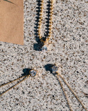 Crystal Heart Necklace - Bangili
