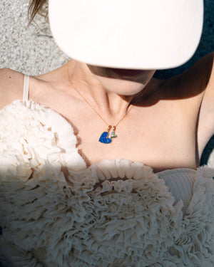 Something Blue Necklace (Gold) - Bangili