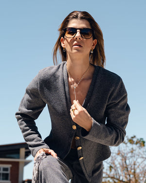 Baguette Lariat Necklace - Bangili