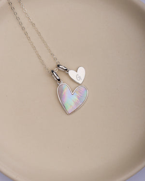 Be Mine Initial Necklace (Silver) - Bangili