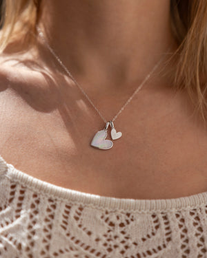 Be Mine Initial Necklace (Silver) - Bangili