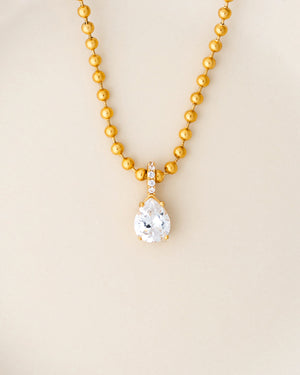 Crystal Drop Necklace - Bangili
