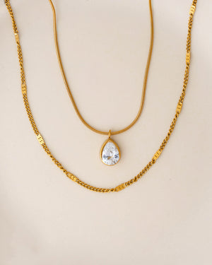 Drop Layered Necklace - Bangili