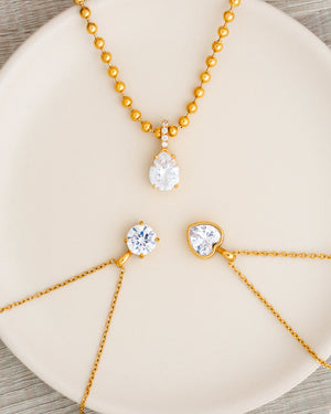 Crystal Drop Necklace - Bangili