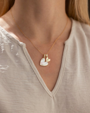 I Love You Initial Necklace (Gold)