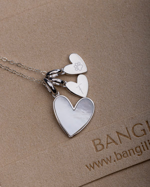 I Love You Initial Necklace (Silver) - Bangili