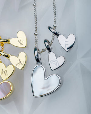 I Love You Initial Necklace (Silver) - Bangili