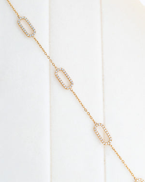 Pavé Link Necklace - Bangili
