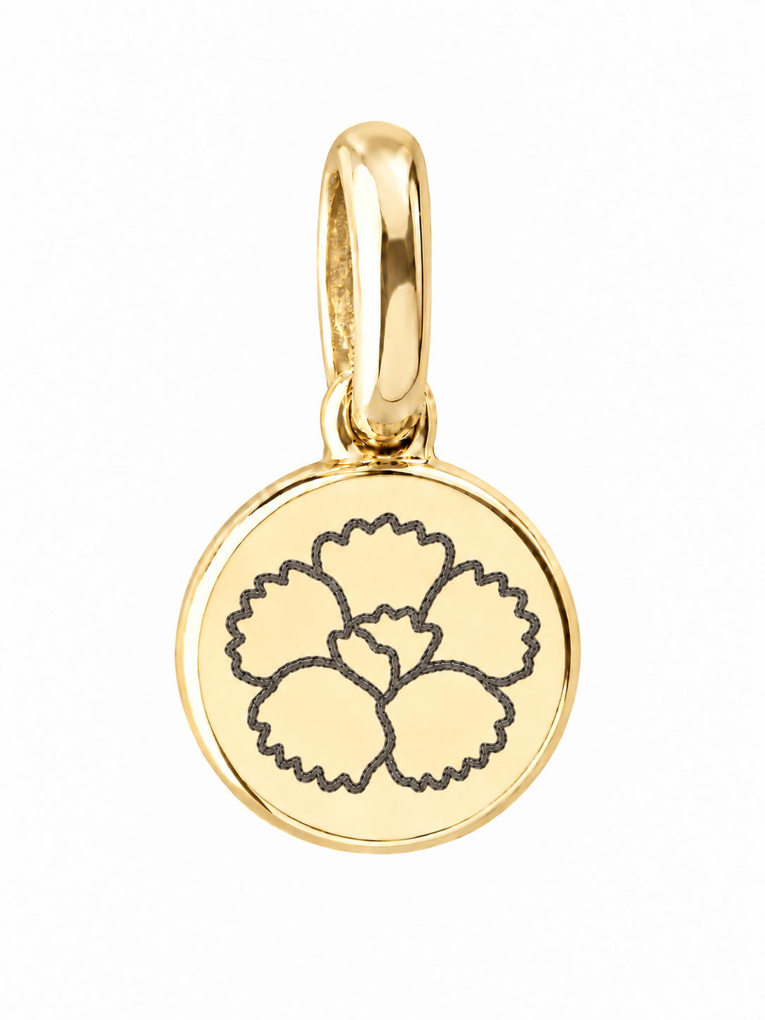Gold Birth Flower Necklace | Enero (Clavel)