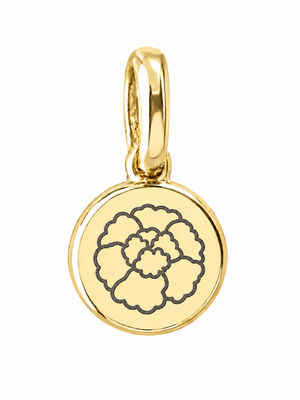 Gold Birth Flower Necklace | Octubre (Caléndula)