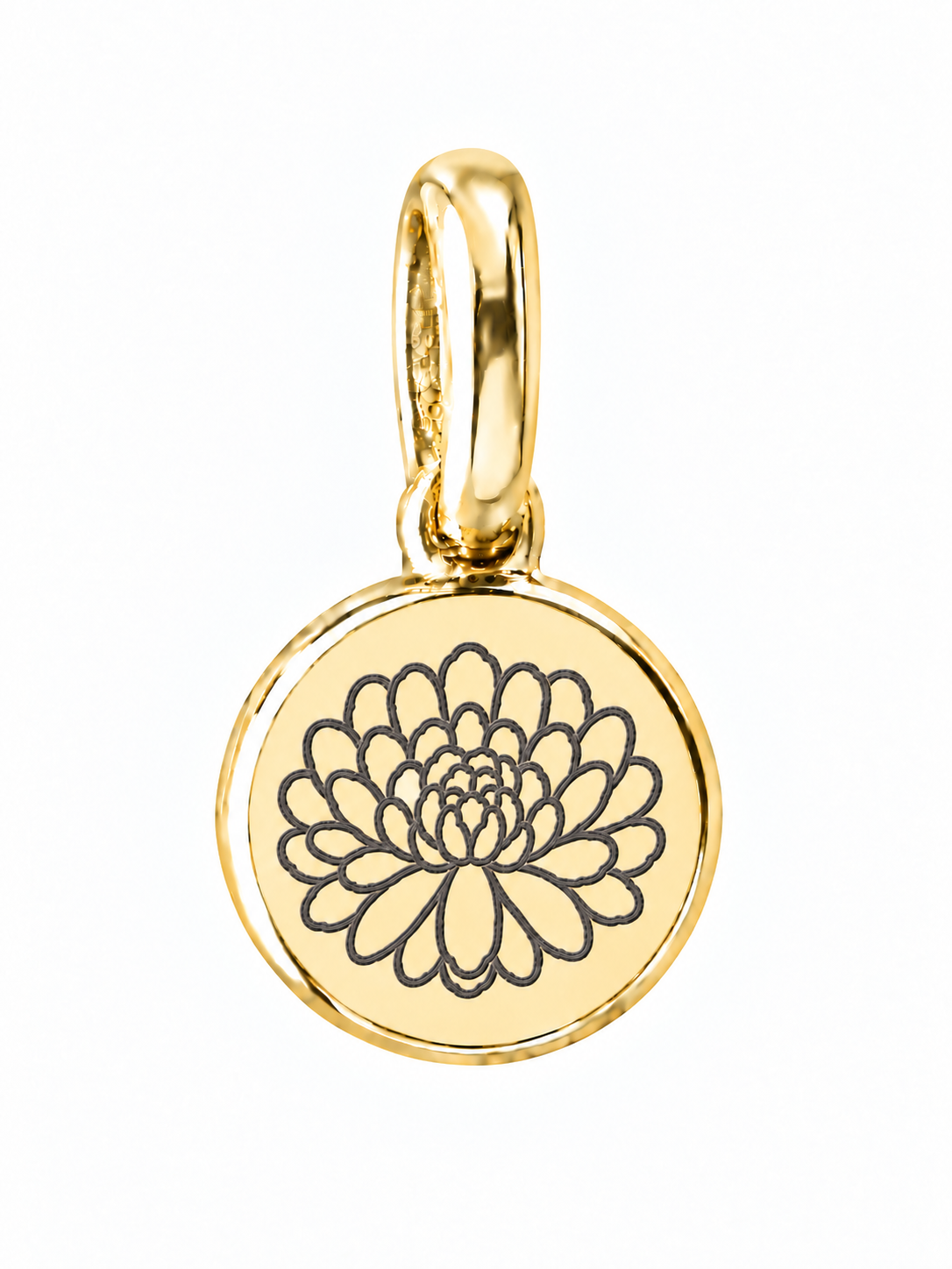 Gold Birth Flower Necklace | Noviembre (Crisantemo)