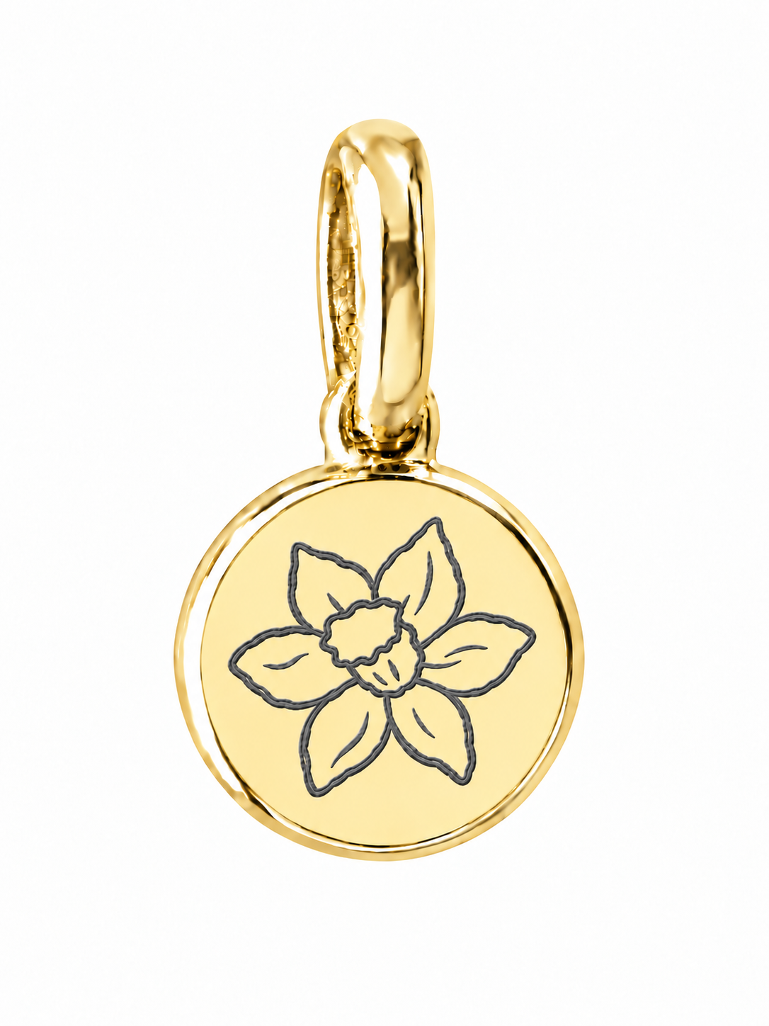 Gold Birth Flower Necklace | Diciembre (Narciso)