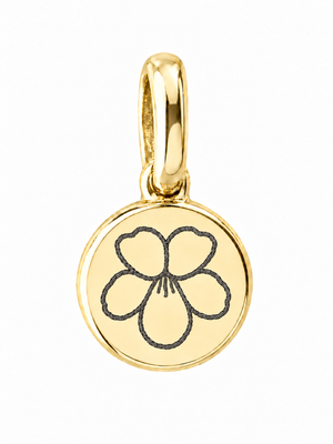 Gold Birth Flower Necklace | Febrero (Violeta)