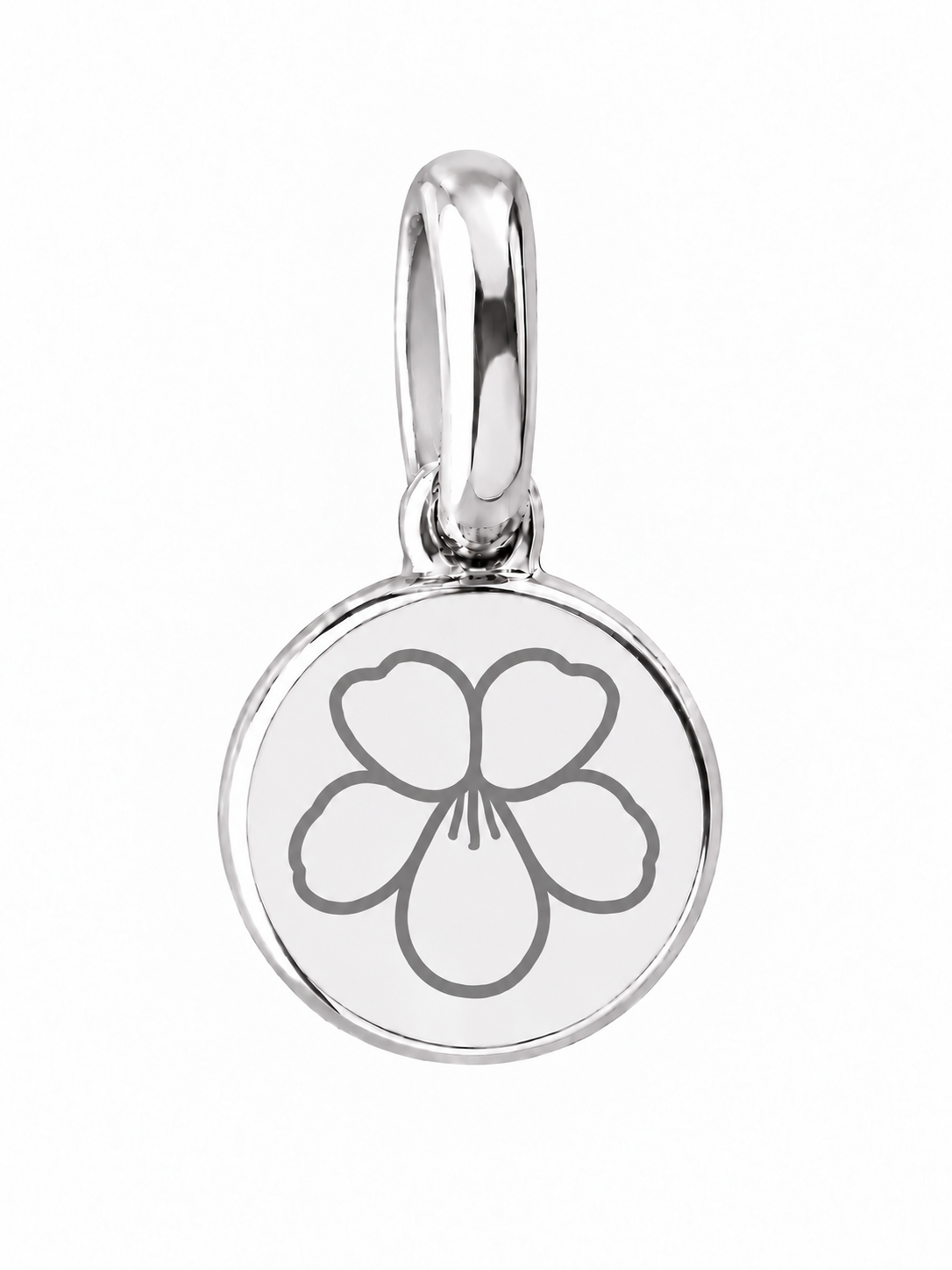 Silver Birth Flower Necklace | Febrero (Violeta)