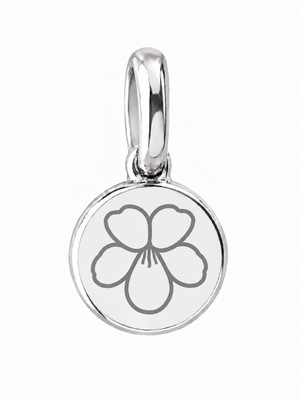 Silver Birth Flower Necklace | Febrero (Violeta)