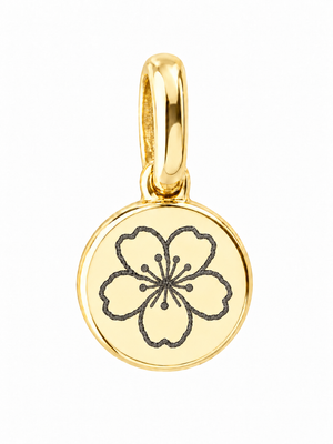 Gold Birth Flower Necklace | Marzo (Flor de Cerezo)