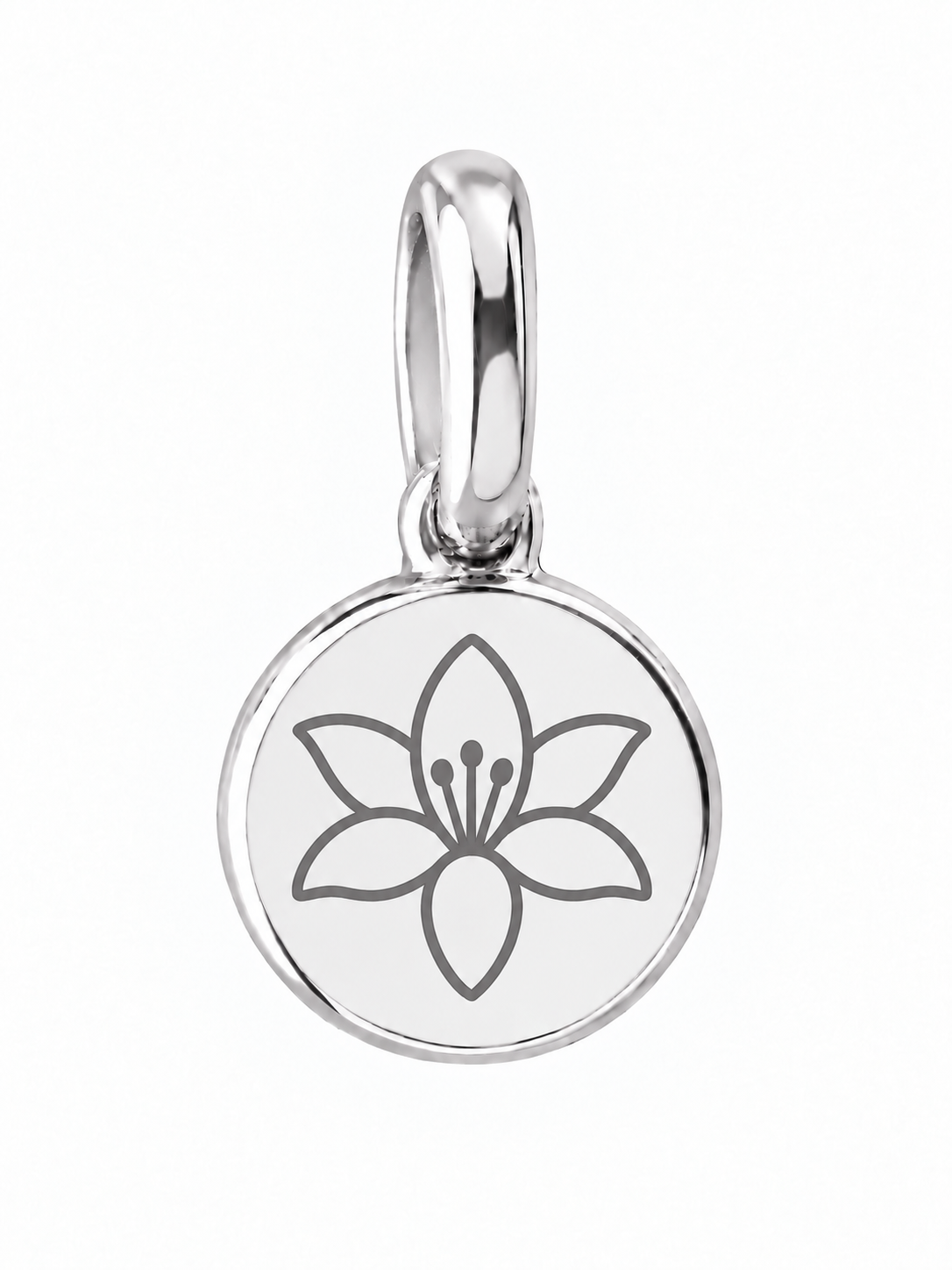Silver Birth Flower Necklace | Mayo (Lirio)
