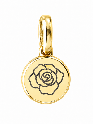 Gold Birth Flower Necklace | Junio (Rosa)