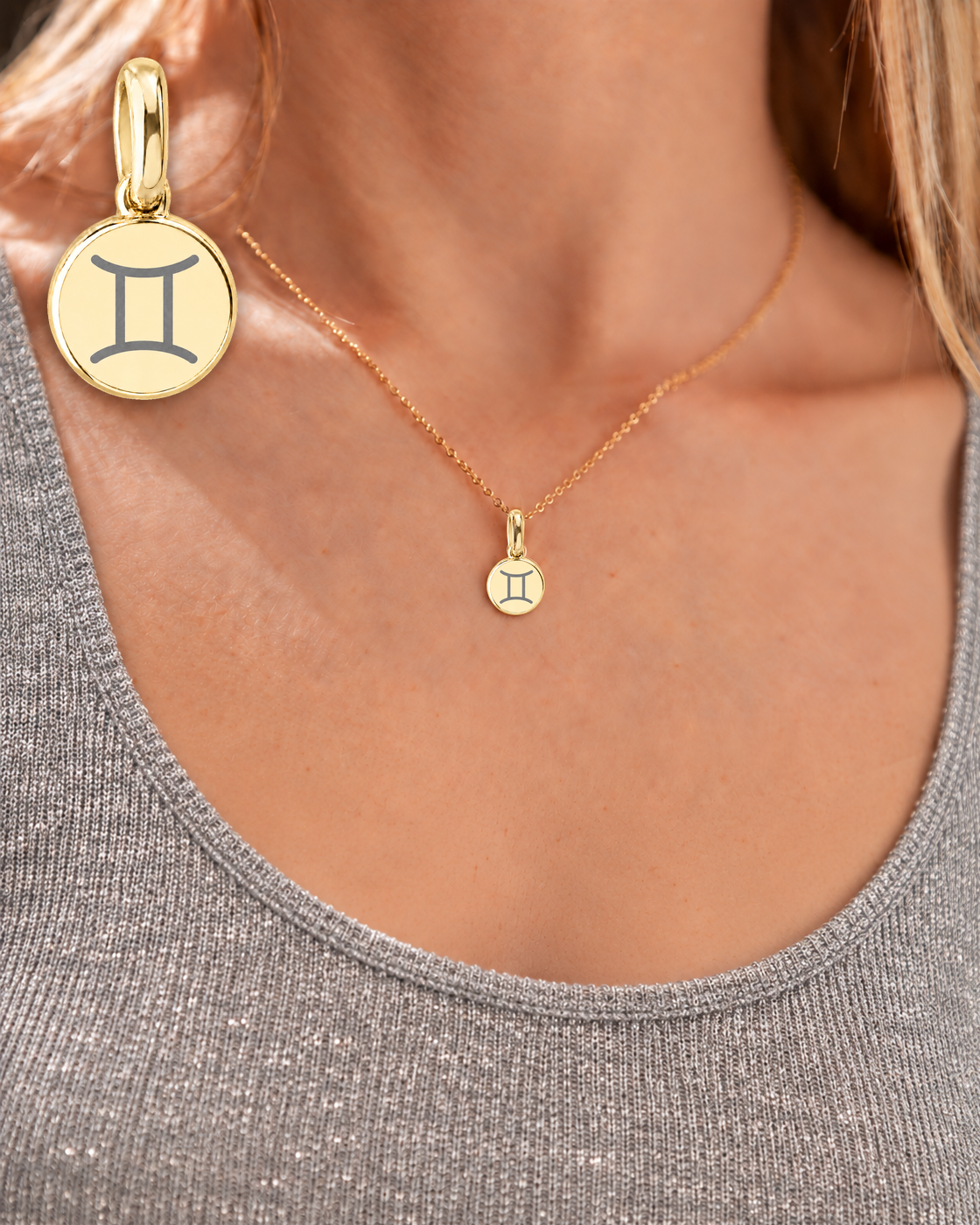 Zodiac Necklace | Géminis (Gold) - Bangili