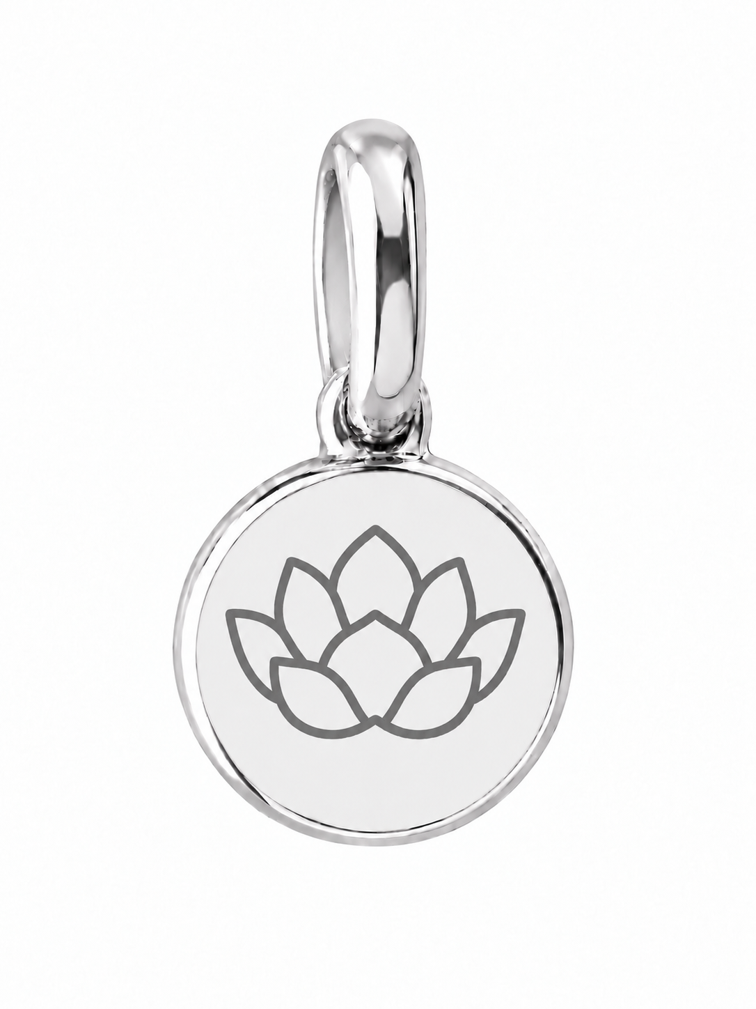 Silver Birth Flower Necklace | Julio (Loto)