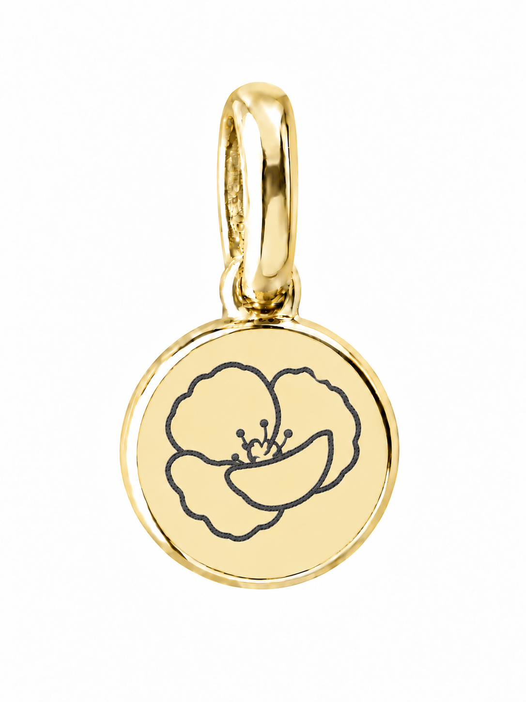 Gold Birth Flower Necklace | Agosto (Amapola)