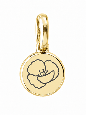 Gold Birth Flower Necklace | Agosto (Amapola)