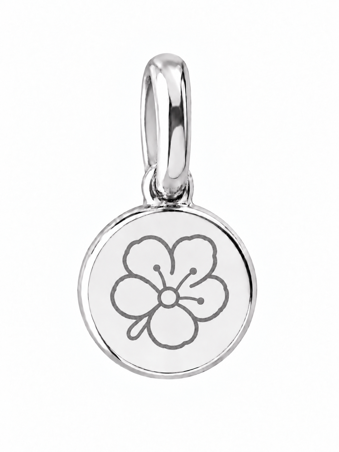 Silver Birth Flower Necklace | Septiembre (Campanilla)
