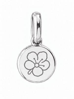 Silver Birth Flower Necklace | Septiembre (Campanilla)