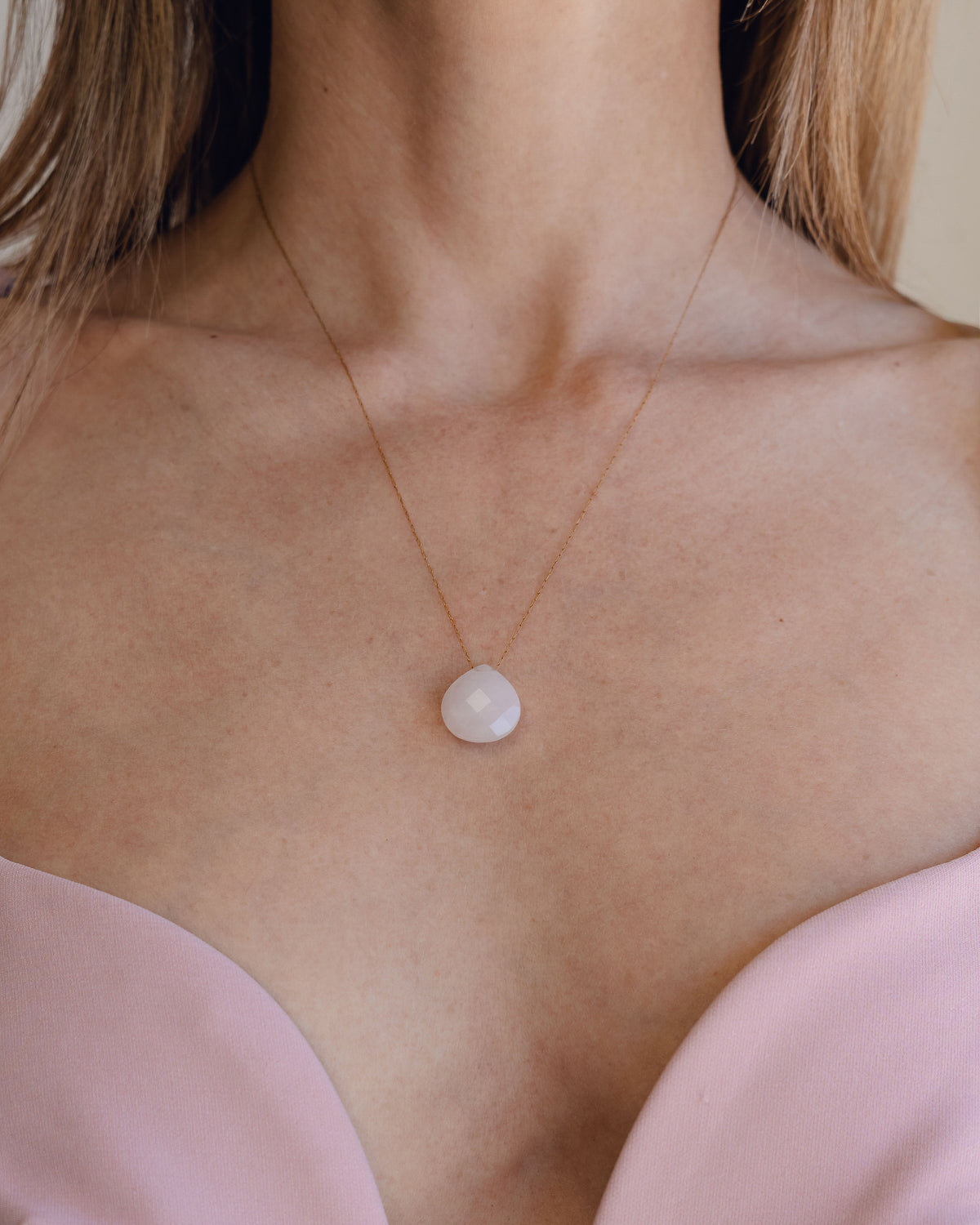 Collar Cuarzo Rosa - Bangili