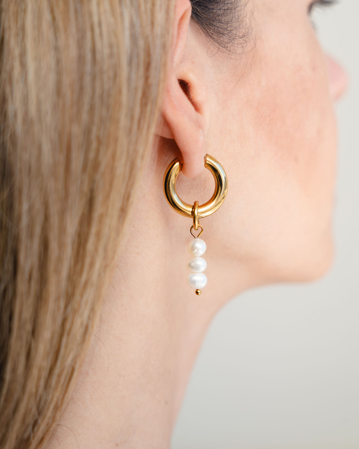 Multiway Pearl Hoops - Bangili