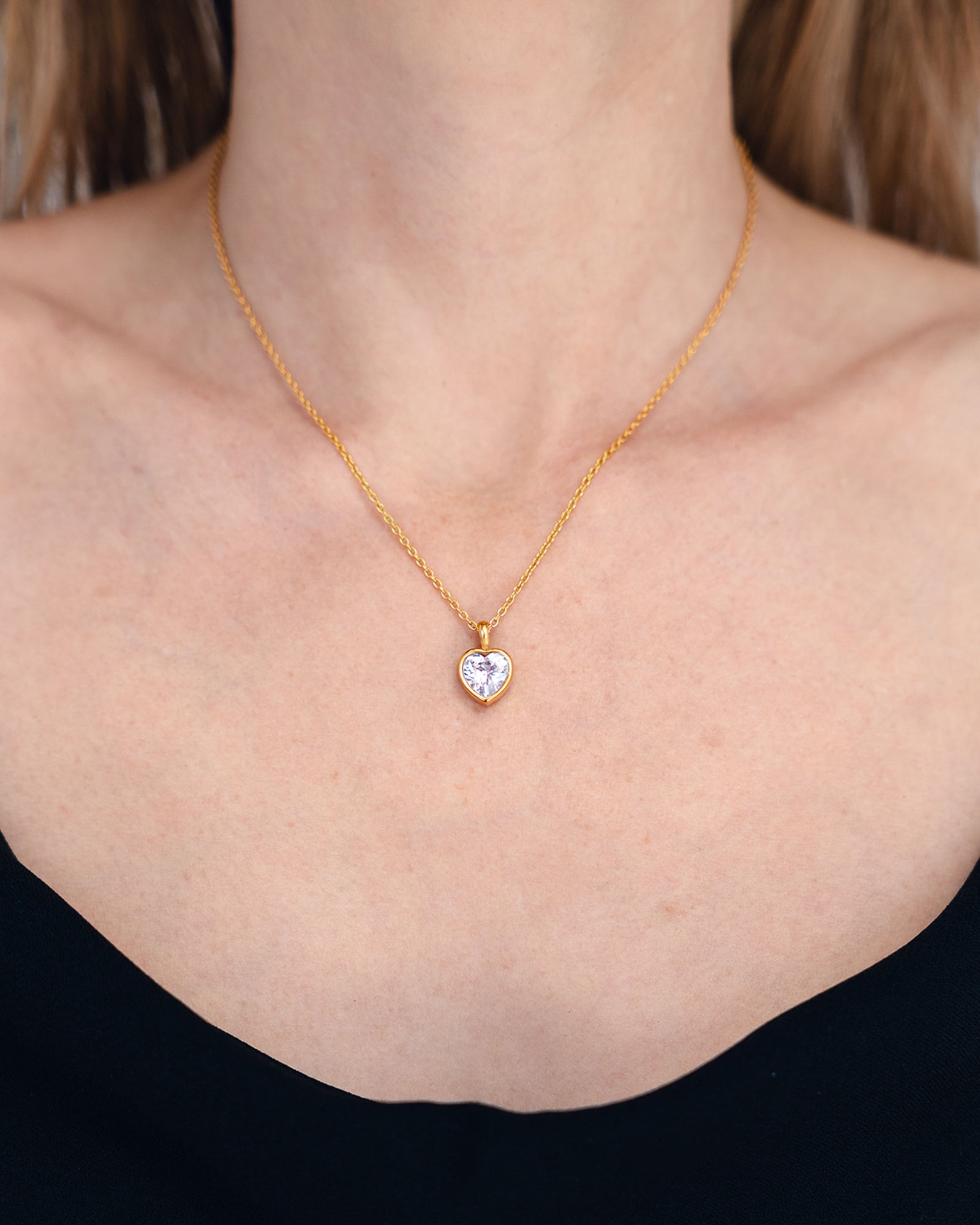 Crystal Heart Necklace - Bangili