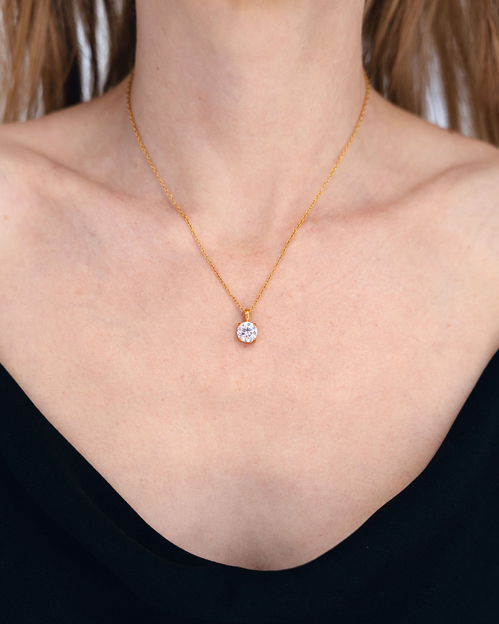 Crystal Round Necklace - Bangili