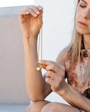 Puffy Heart Necklace - Bangili