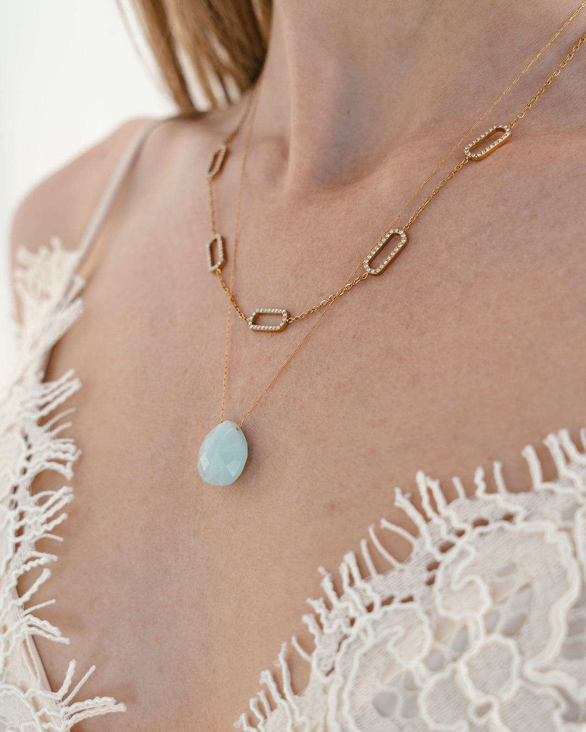 Pavé Link Necklace - Bangili