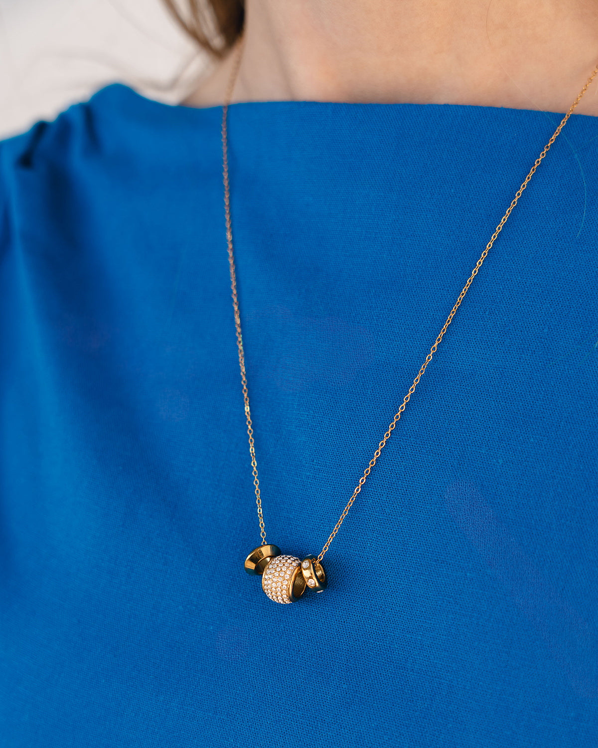 Pavé Charm Necklace - Bangili