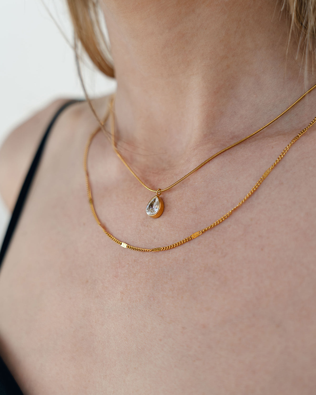 Drop Layered Necklace - Bangili