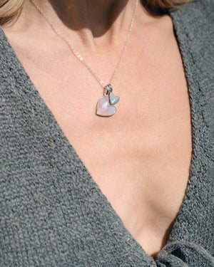 Be Mine Initial Necklace (Silver) - Bangili