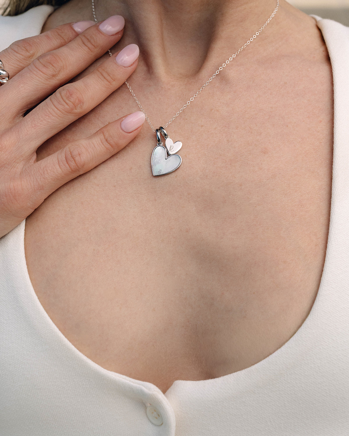 I Love You Initial Necklace (Silver) - Bangili