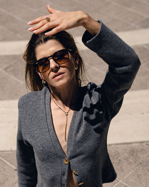Baguette Lariat Necklace - Bangili