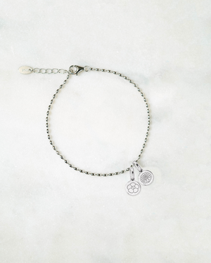 Birth Flower Bracelet (Silver)