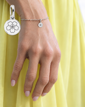 Birth Flower Bracelet (Silver)