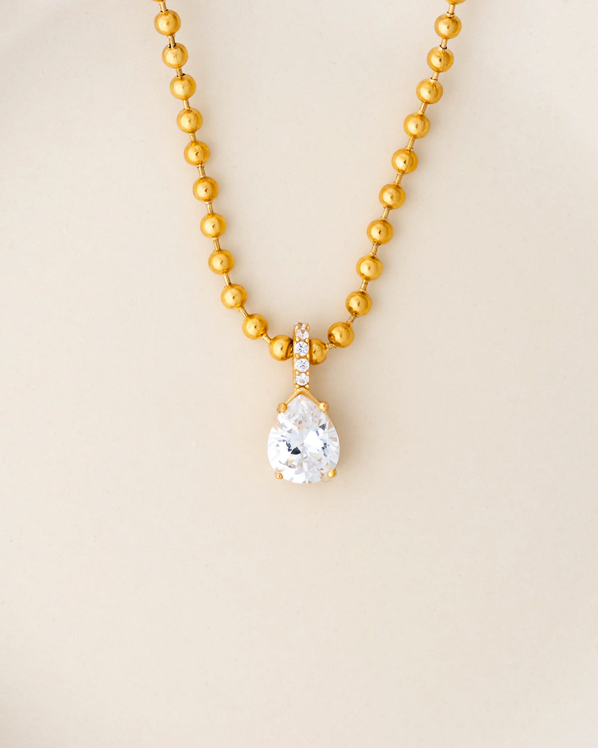 Crystal Drop Necklace - Bangili