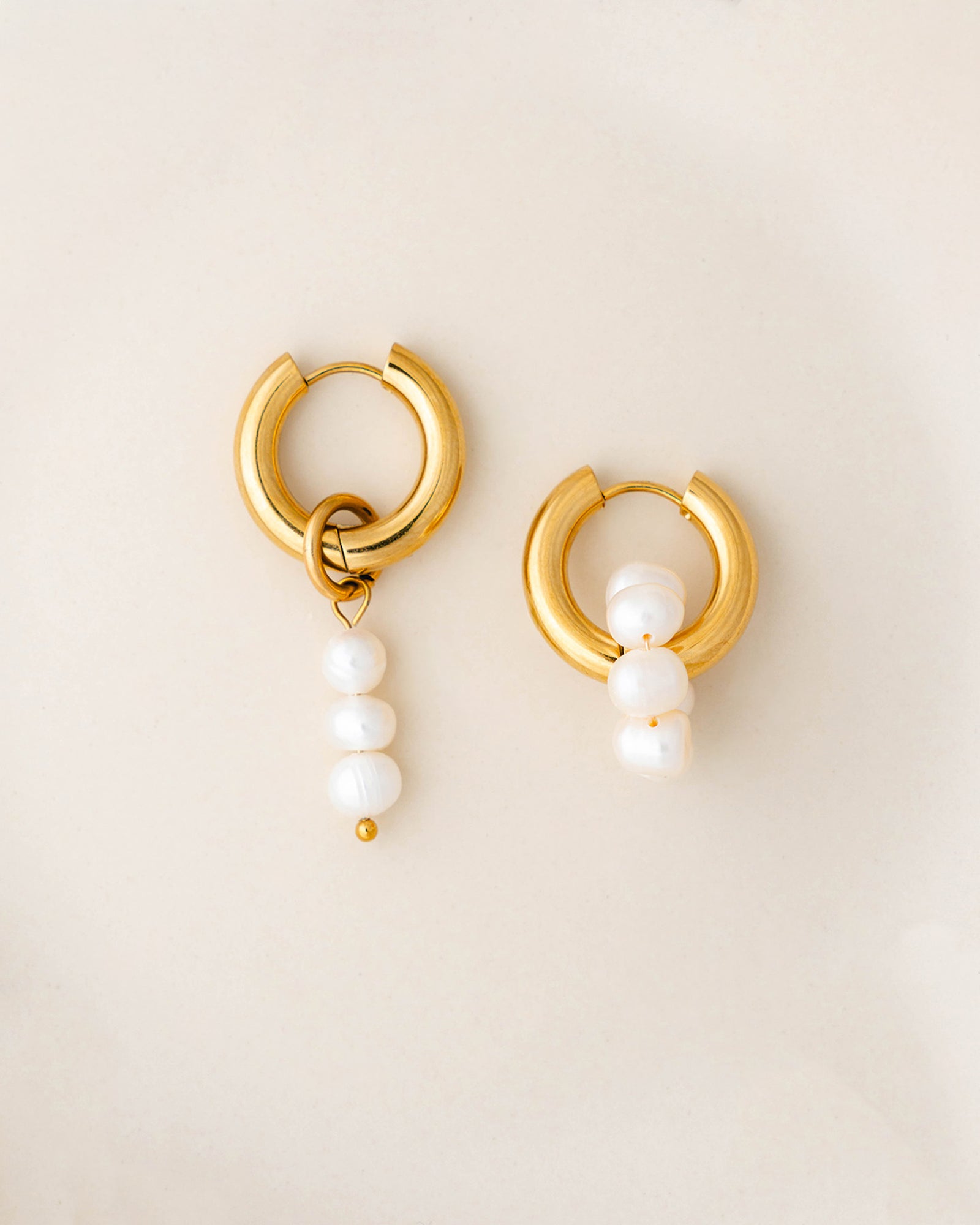 Multiway Pearl Hoops - Bangili