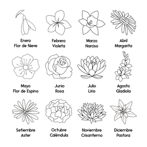 Pulsera de Birth Flower + Nombre - Bangili